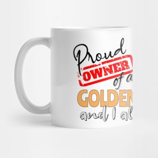 Proud Owner of a Goldendoodle with kids funny design Mug